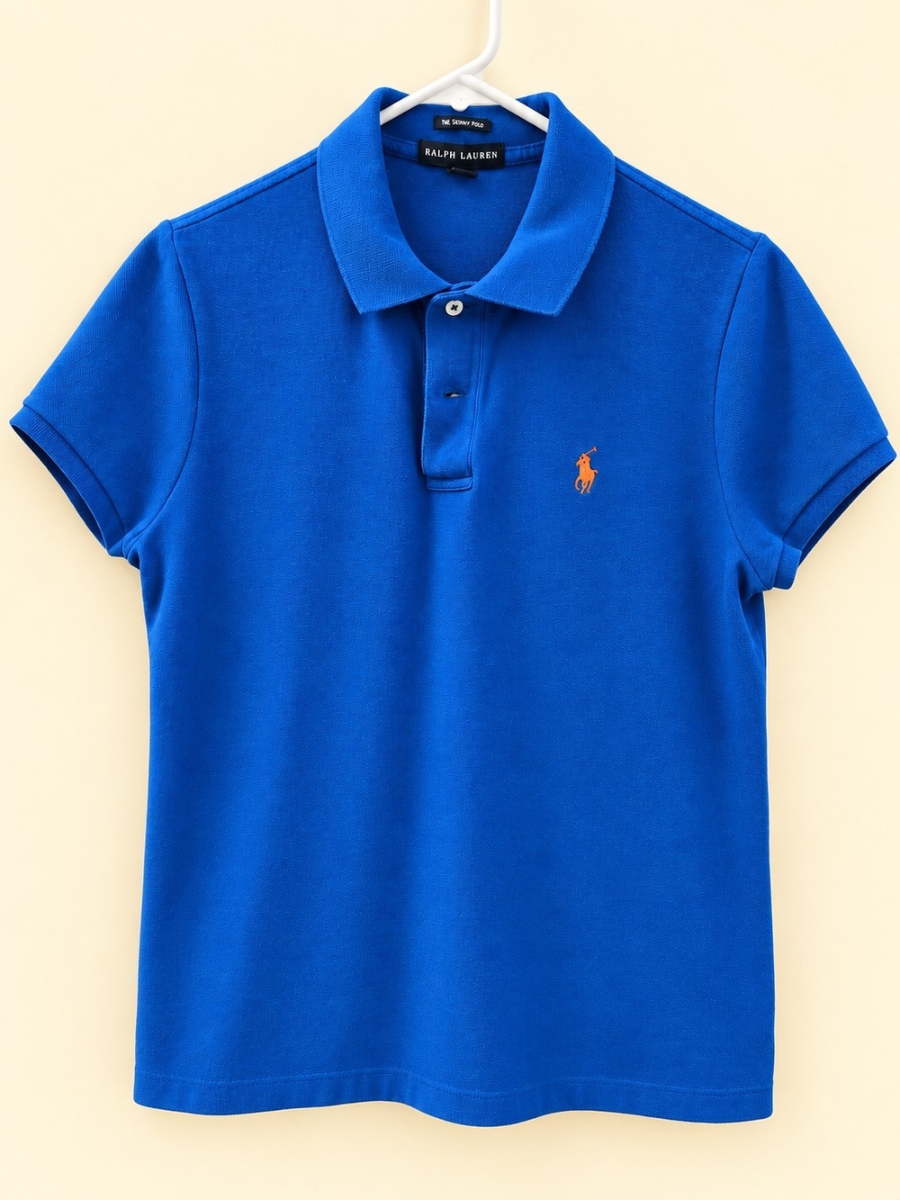 Ralph Lauren Boys Royal Blue Polo with Orange Pony Size XL/10